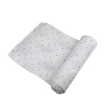 Organic Black and White Polka Dot Bamboo Swaddle by Newcastle Classics at Everetts Place