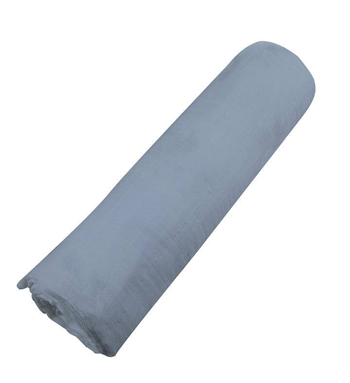 Blue Fog Cotton Swaddle, breathable muslin fabric, versatile baby blanket.