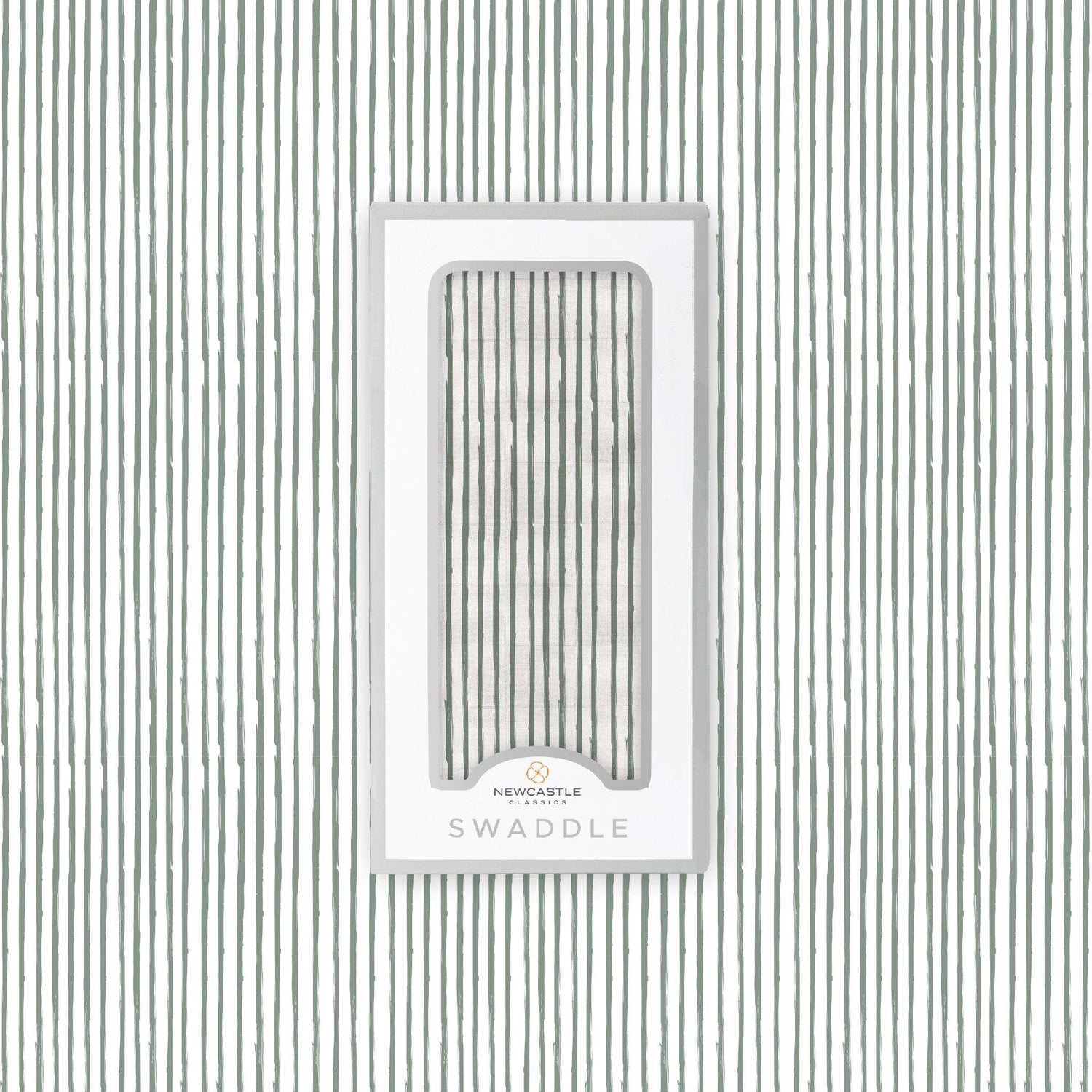 Newcastle Classics Sage Green Stripe Bamboo Swaddle Blanket Soft and Breathable for Infants - Baby & Toddler > Swaddling & Receiving Blankets > Swaddling Blankets Bamboo Swaddle