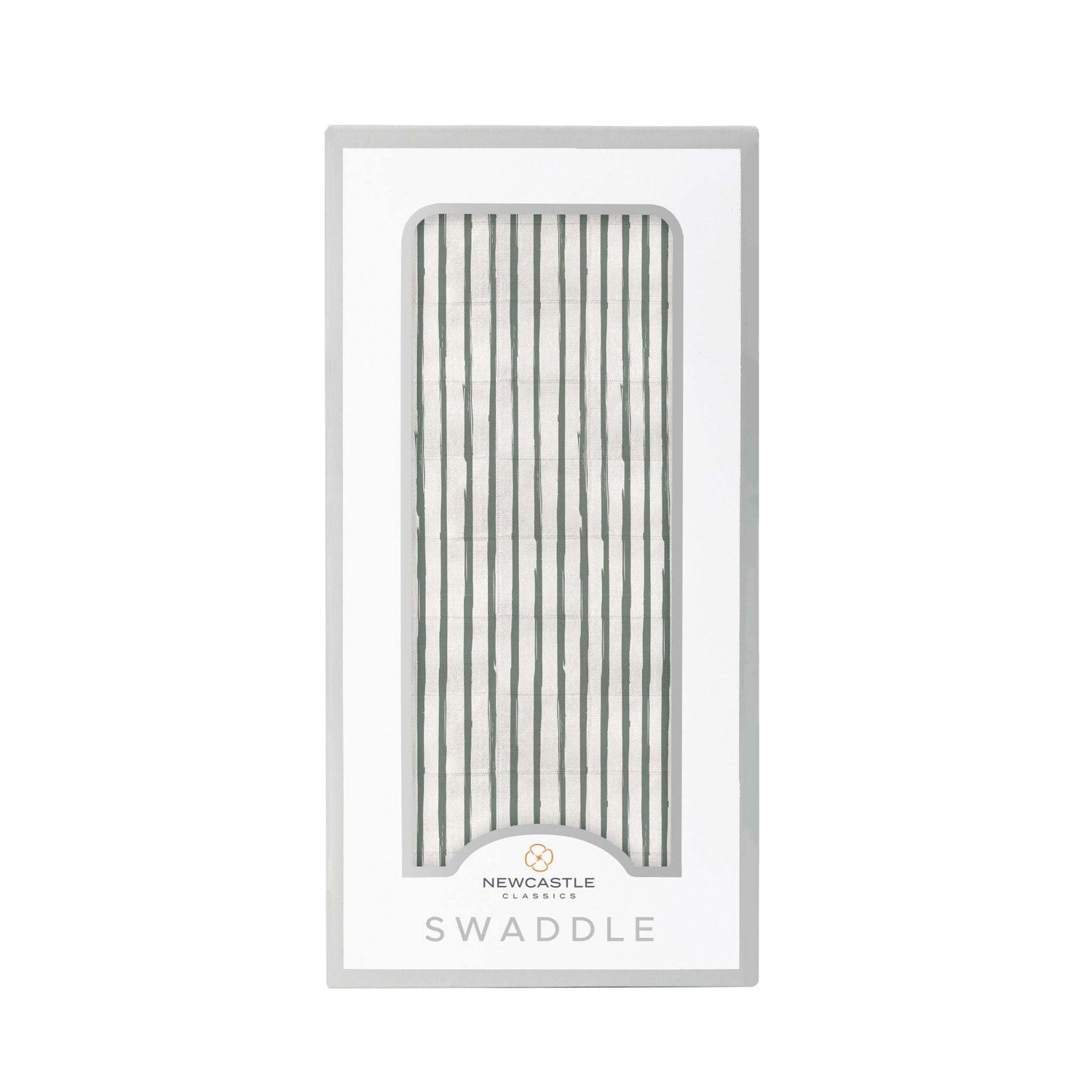 Newcastle Classics Sage Green Stripe Bamboo Swaddle Blanket Soft and Breathable for Infants - Baby & Toddler > Swaddling & Receiving Blankets > Swaddling Blankets Bamboo Swaddle