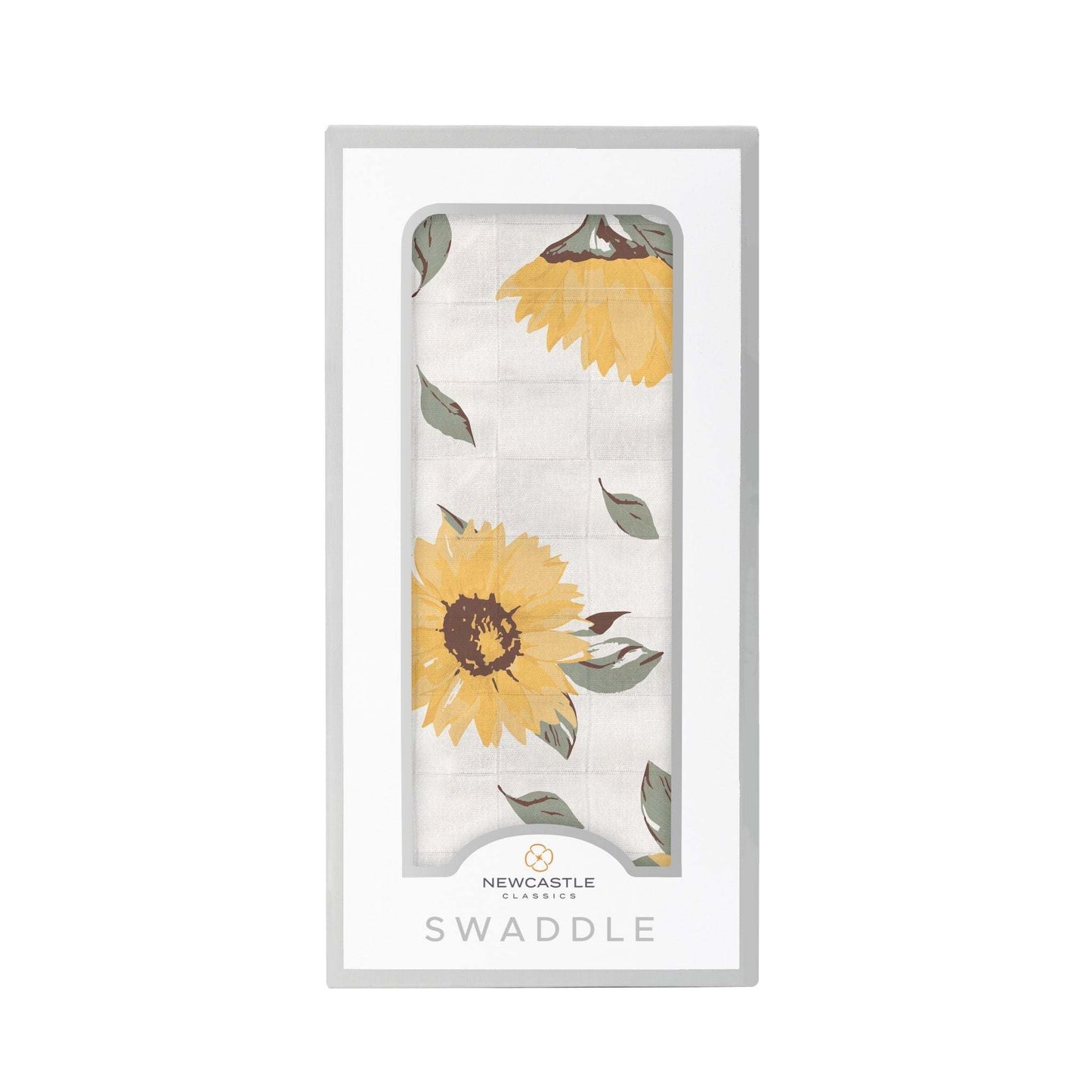 Sunflower Farm Bamboo Muslin Swaddle Blanket Soft Breathable Pre Washed Multi Use Nursing Cover Changing Pad Burp Cloth Tummy Time Blanket Newcastle Classics