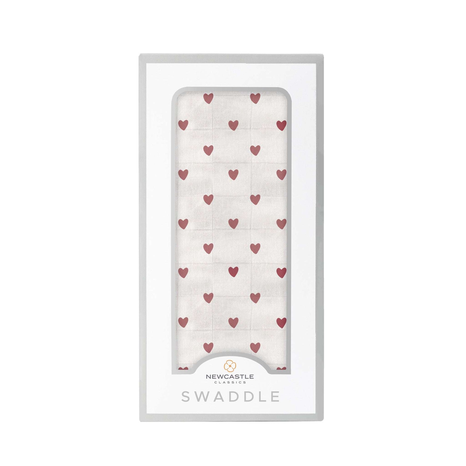 Newcastle Classics Two Hearts Bamboo Swaddle Blanket Soft Breathable Fabric for Baby Comfort - Baby & Toddler > Swaddling & Receiving Blankets > Swaddling Blankets Bamboo Swaddle