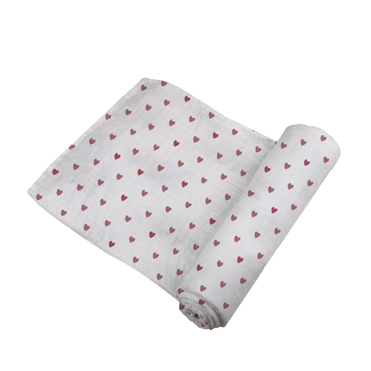 Organic Two Hearts Bamboo Swaddle by Newcastle Classics at Everetts Place