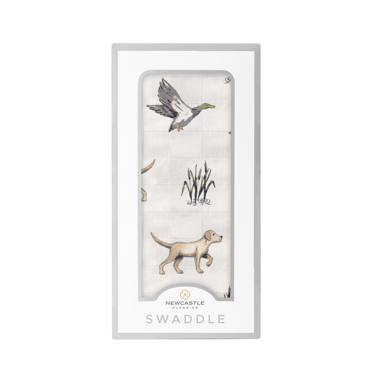 Lab and Ducks Bamboo Swaddle by Newcastle Classics