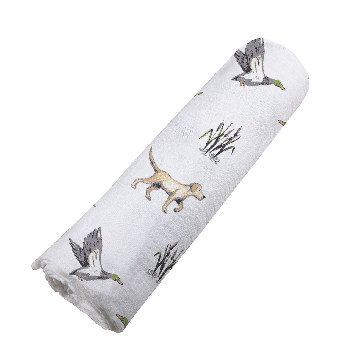 Lab and Ducks Bamboo Swaddle by Newcastle Classics