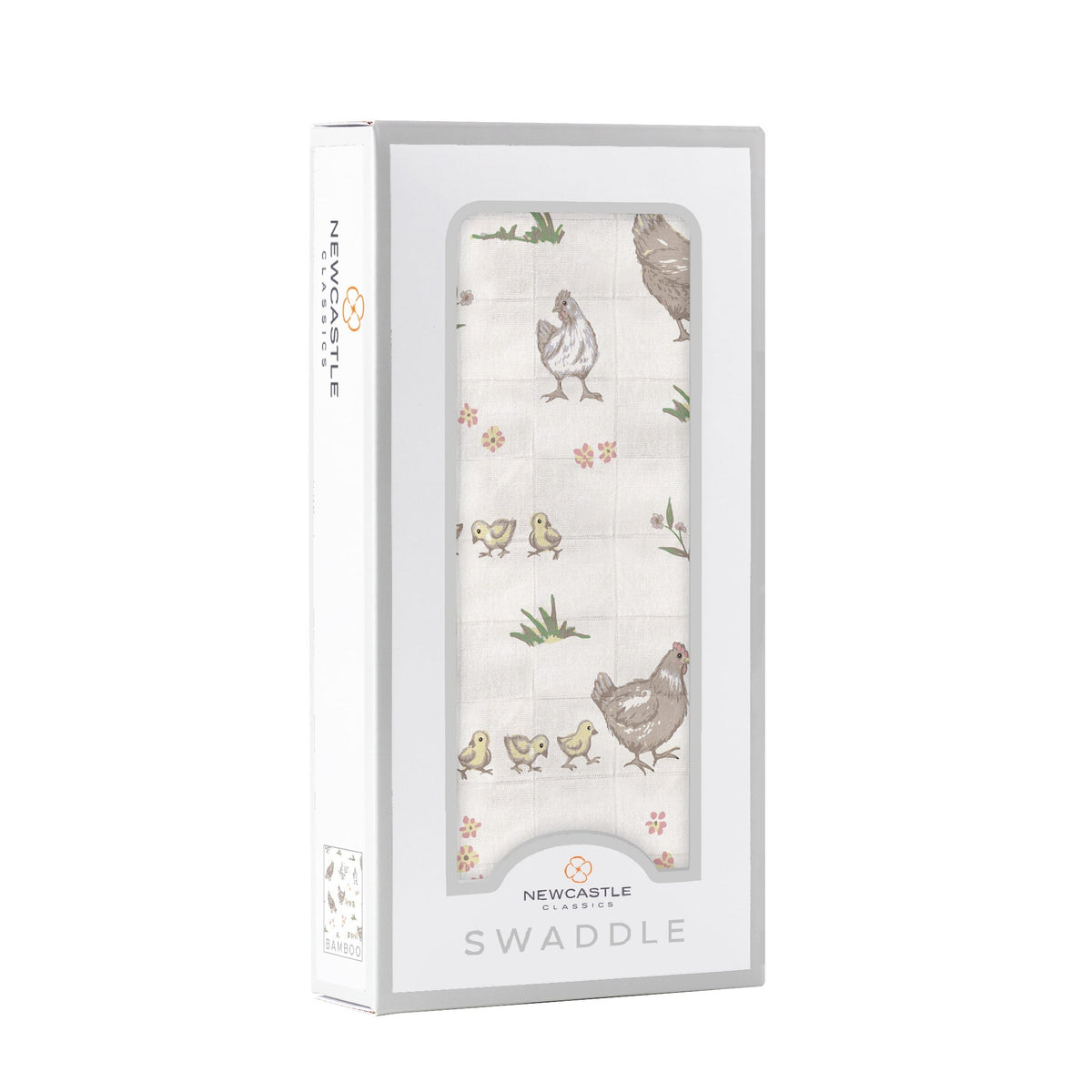 Farm Chickens Bamboo Swaddle by Newcastle Classics