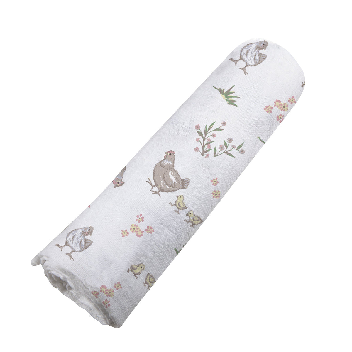 Farm Chickens Bamboo Swaddle by Newcastle Classics