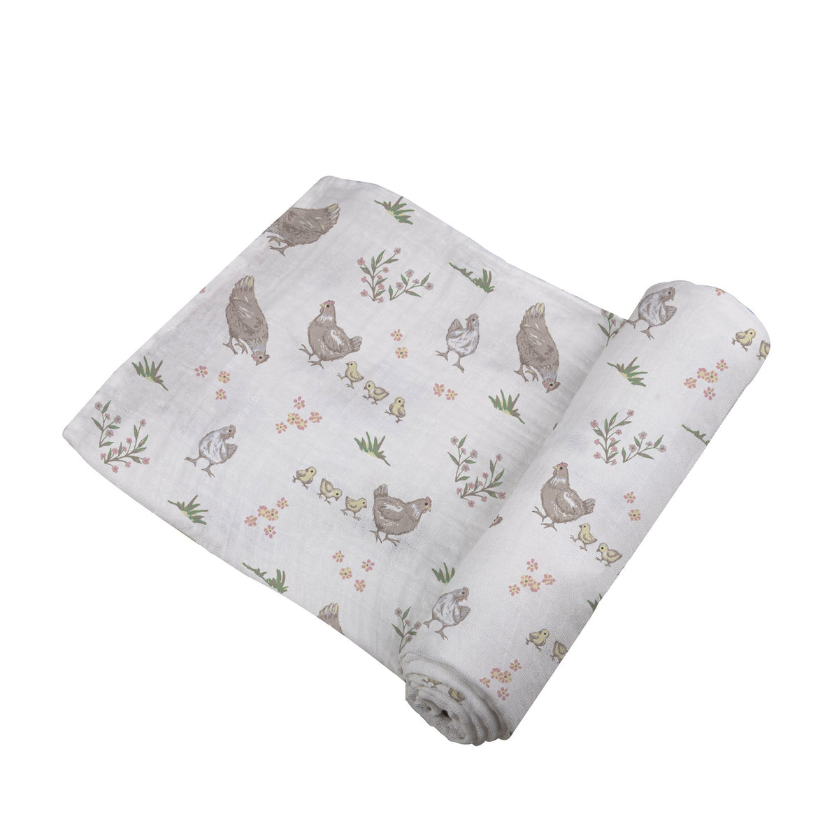 Farm Chickens Bamboo Swaddle by Newcastle Classics