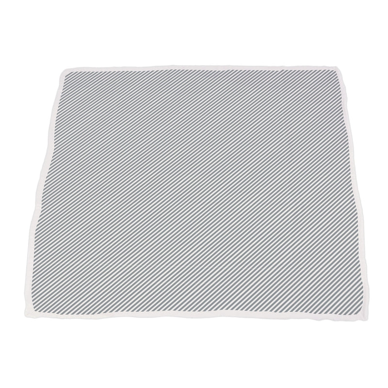 Dahlia Floral and Finley Stripe bamboo muslin blanket, 100% natural, soft and breathable, 47x47 inches.