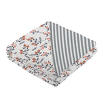 Organic Dahlia Floral and Finley Stripe Bamboo Muslin Newcastle Blanket by Newcastle Classics at Everetts Place
