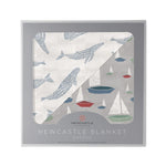Blue Shadow Whales and Marina Sailboats Bamboo Newcastle Blanket by Newcastle Classics at Everetts Place