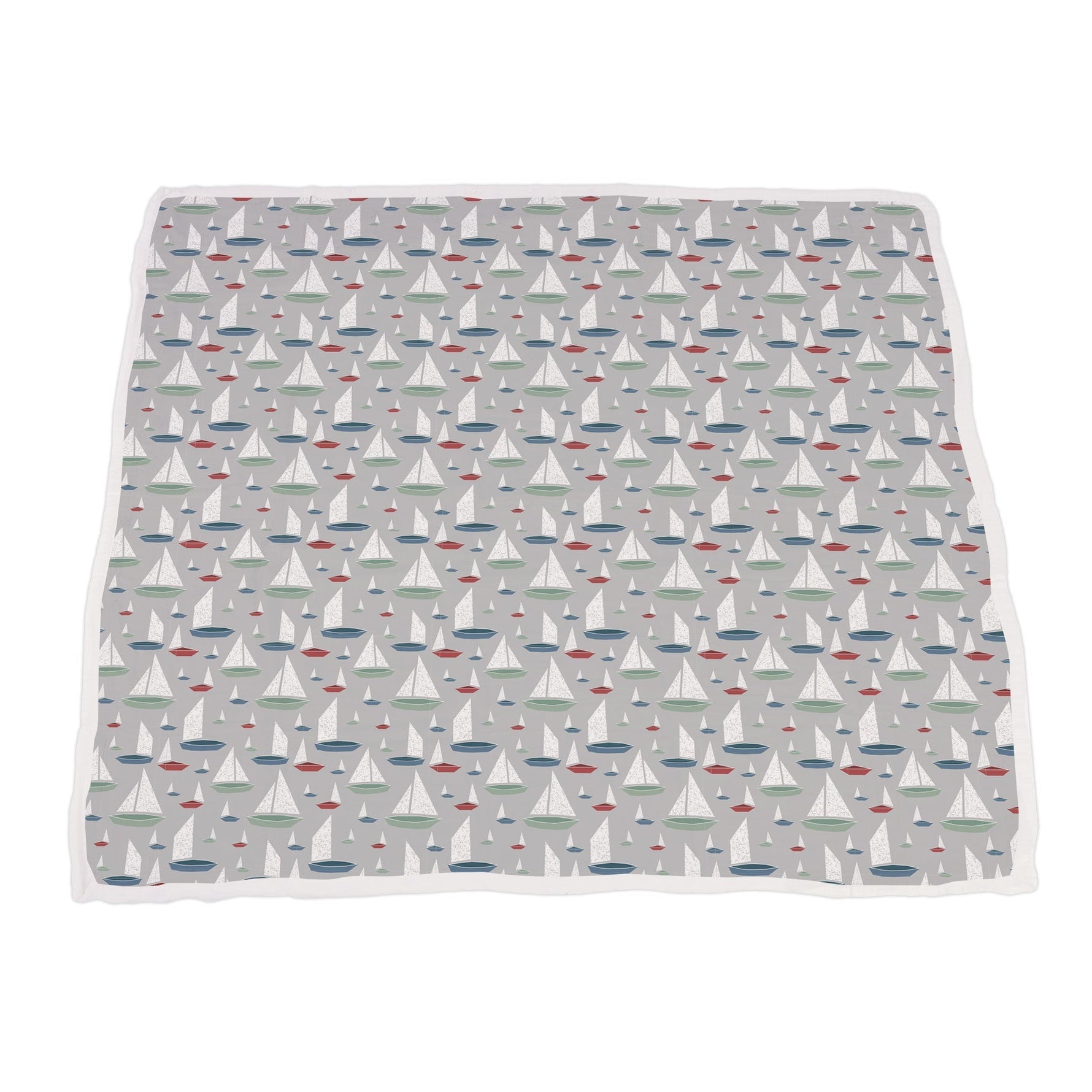 Blue Shadow Whales and Marina Sailboats Bamboo Newcastle Blanket by Newcastle Classics at Everetts Place