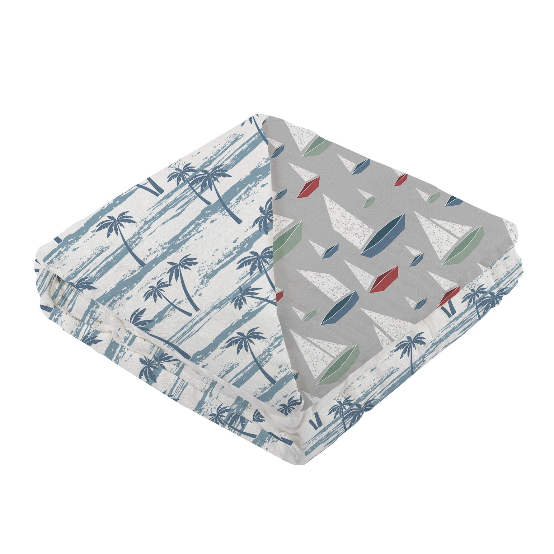 Ocean Palm Trees and Marina Sailboats Bamboo Newcastle Blanket by Newcastle Classics at Everetts Place