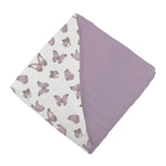 Winsome Butterflies and Orchid Lavender Cotton Newcastle Blanket by Newcastle Classics at Everetts Place