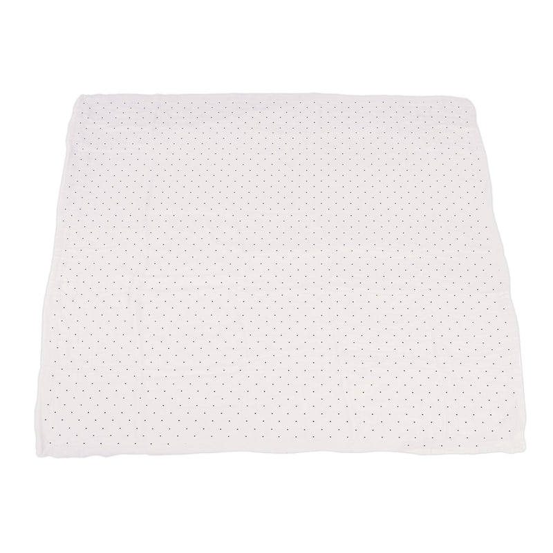 Canyon Sunset Flowers blanket with polka dots, made from soft bamboo muslin.