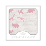 Pink Dinosaurs & Pink Polka Dot Bamboo Newcastle Blanket - Mat, Animal | Everetts Place