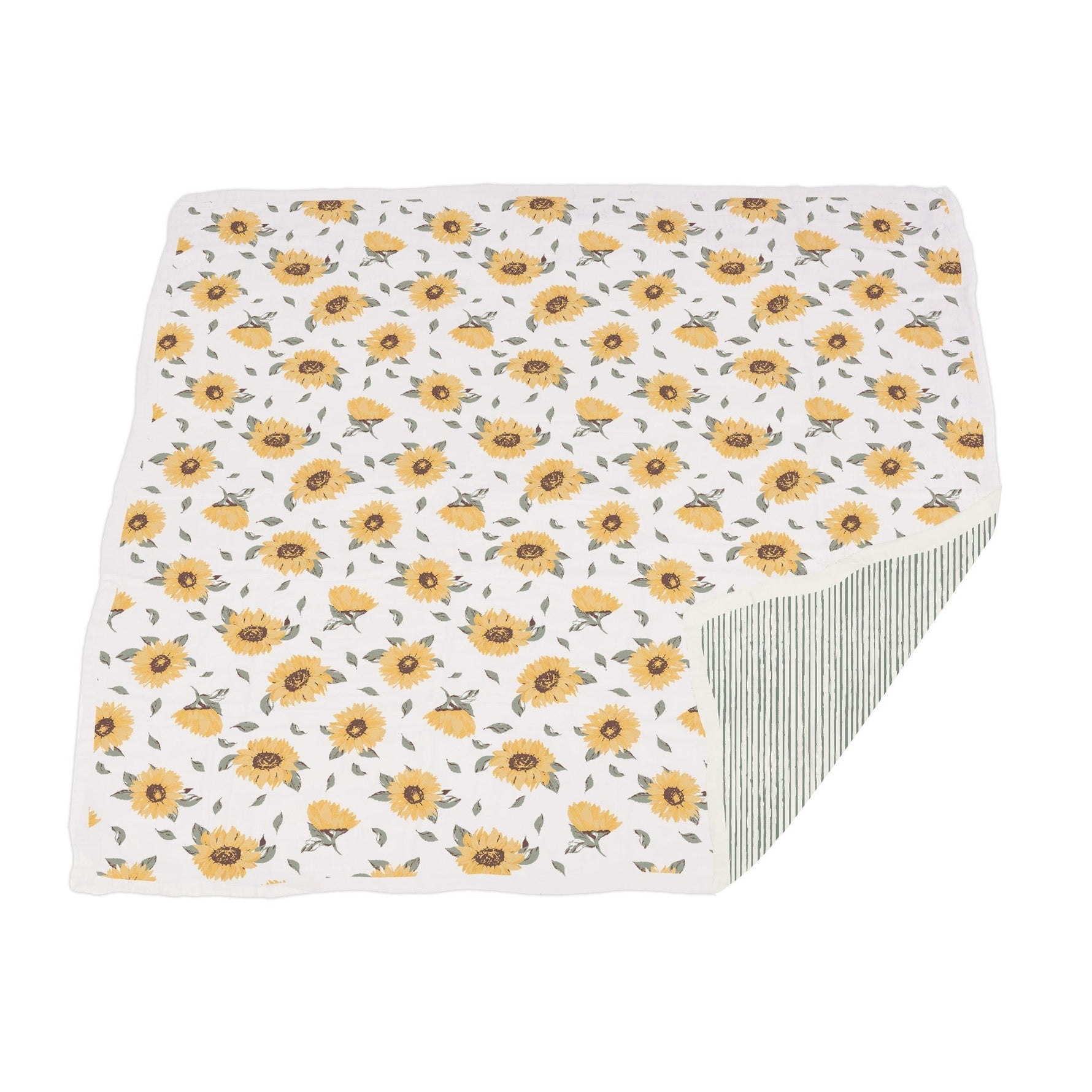 Sunflower Farm and Sage Green Stripe Newcastle Blanket by Newcastle Classics at Everetts Place