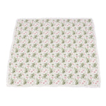 Soft Silver Pink Orchid & Leopard print Newcastle baby blanket, folded, showing pattern.