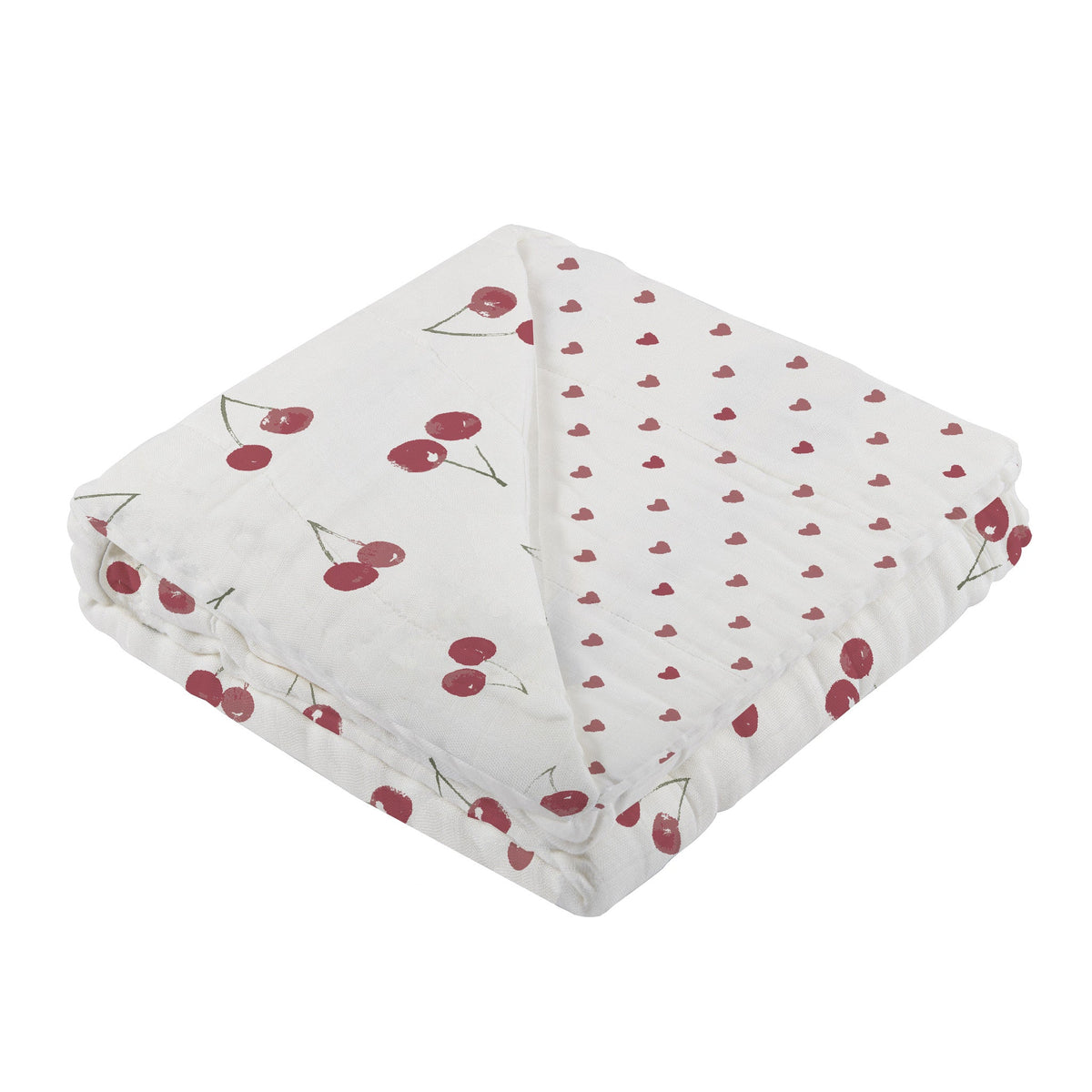Two Hearts and Sweetheart Cherry Newcastle Blanket by Newcastle Classics