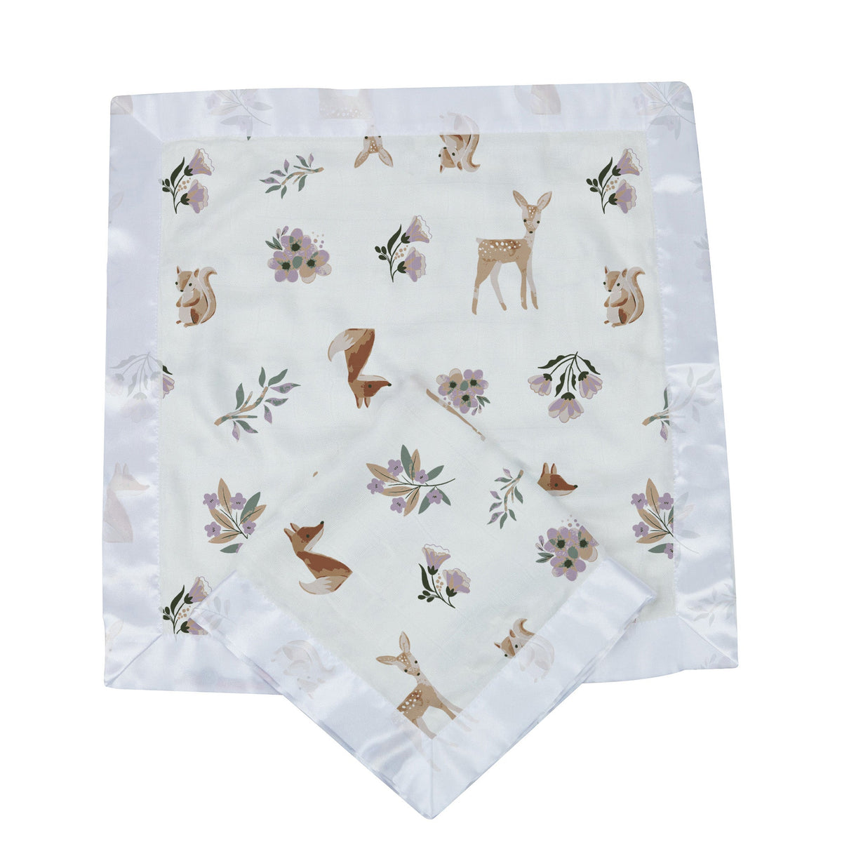 Sierra Fox and Deer Cotton Muslin Security Baby Blankie by Newcastle Classics at Everetts Place