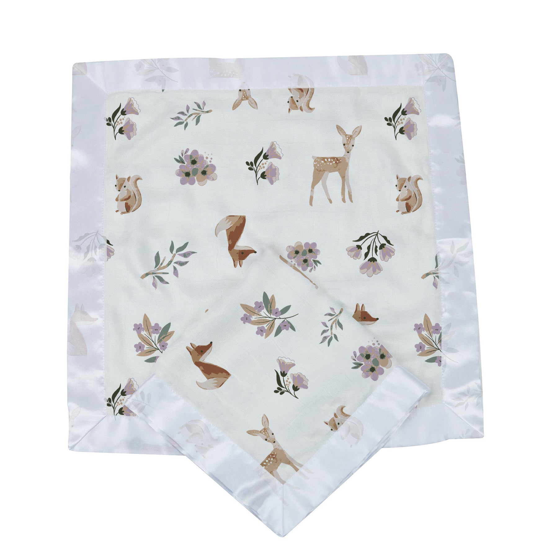 Sierra Fox and Deer Cotton Muslin Security Baby Blankie by Newcastle Classics at Everetts Place