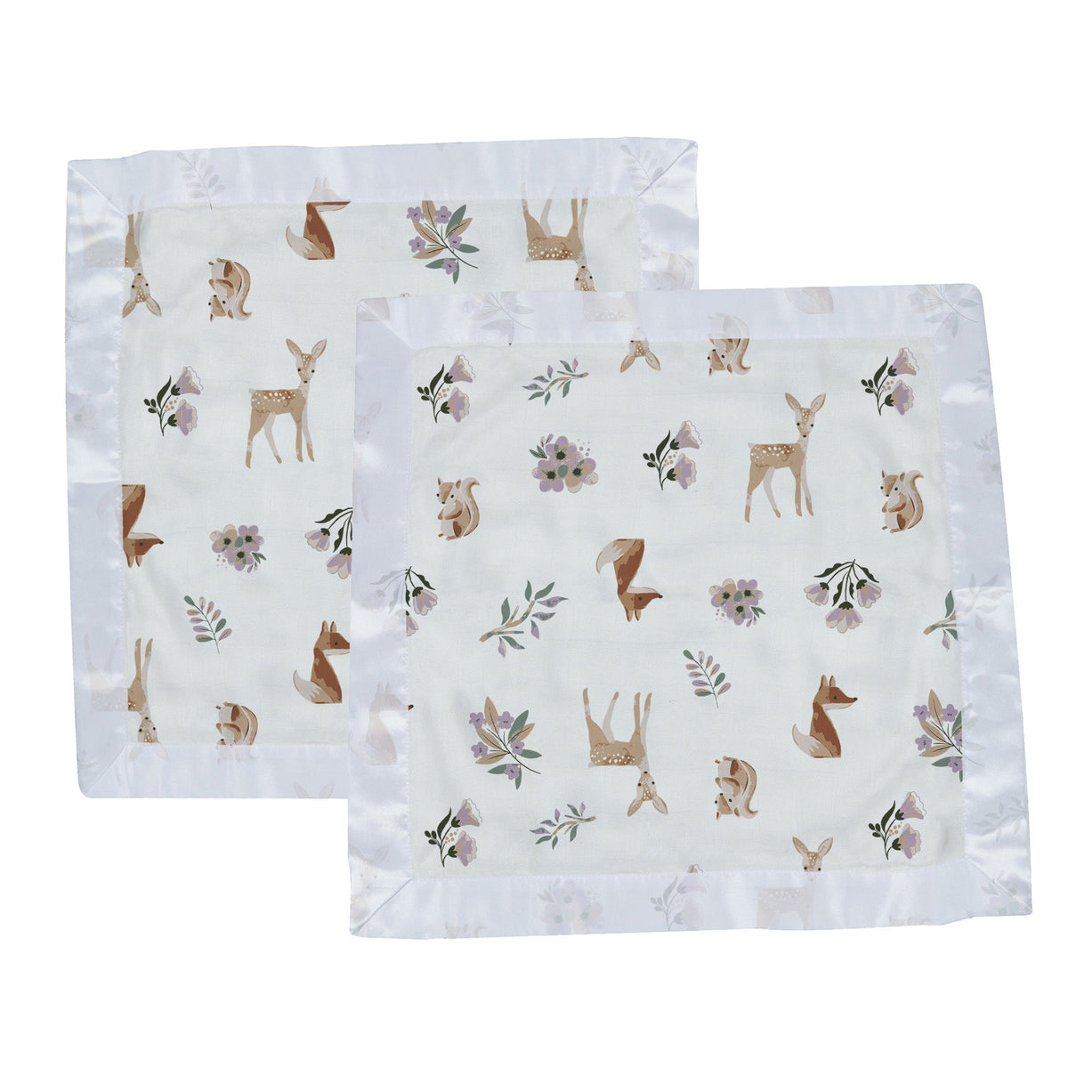 Sierra Fox and Deer Cotton Muslin Security Baby Blankie by Newcastle Classics at Everetts Place