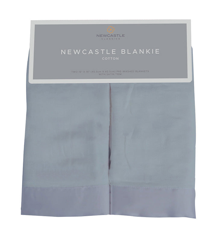 Blue Fog Cotton Newcastle Blankie, security blanket, 100% natural cotton muslin, 16x16 inches.