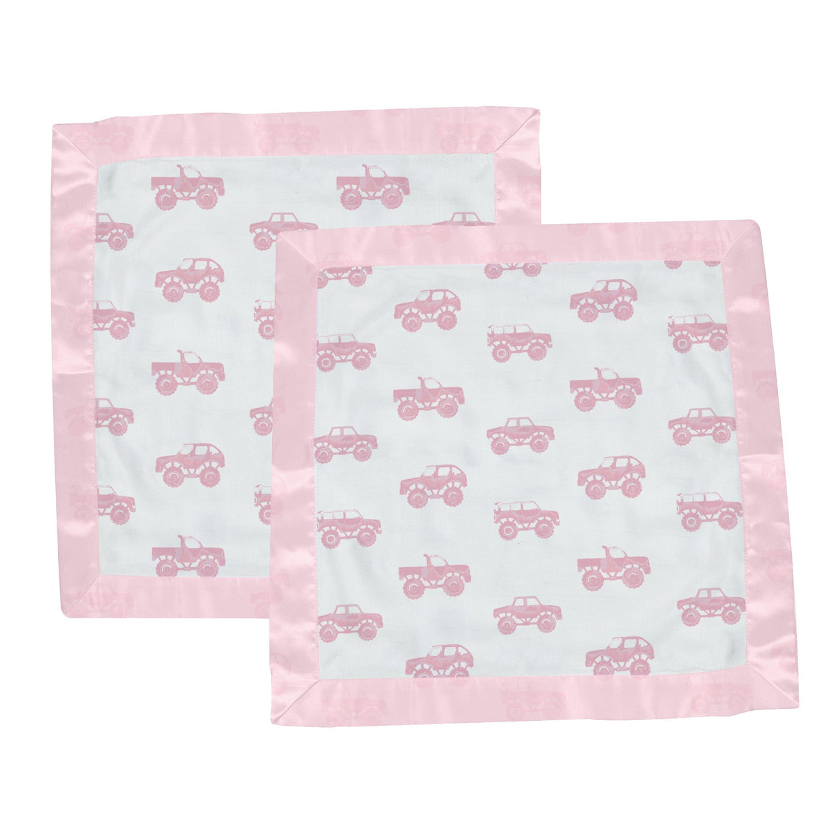 Pink Monster Trucks Bamboo Newcastle Blankie by Newcastle Classics