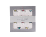 Vintage Motorcycles Bamboo Muslin Crib Sheet by Newcastle Classics at Everetts Place