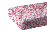 Organic Cherry Blossom Bamboo Muslin Crib Sheet by Newcastle Classics at Everetts Place
