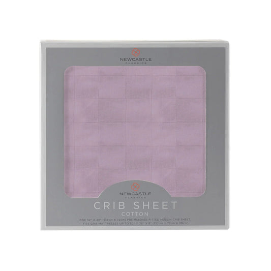 Orchid Lavender Cotton Crib Sheet Soft Breathable Comfy Fits Standard Mattresses 28x52 Inches Newcastle Classics