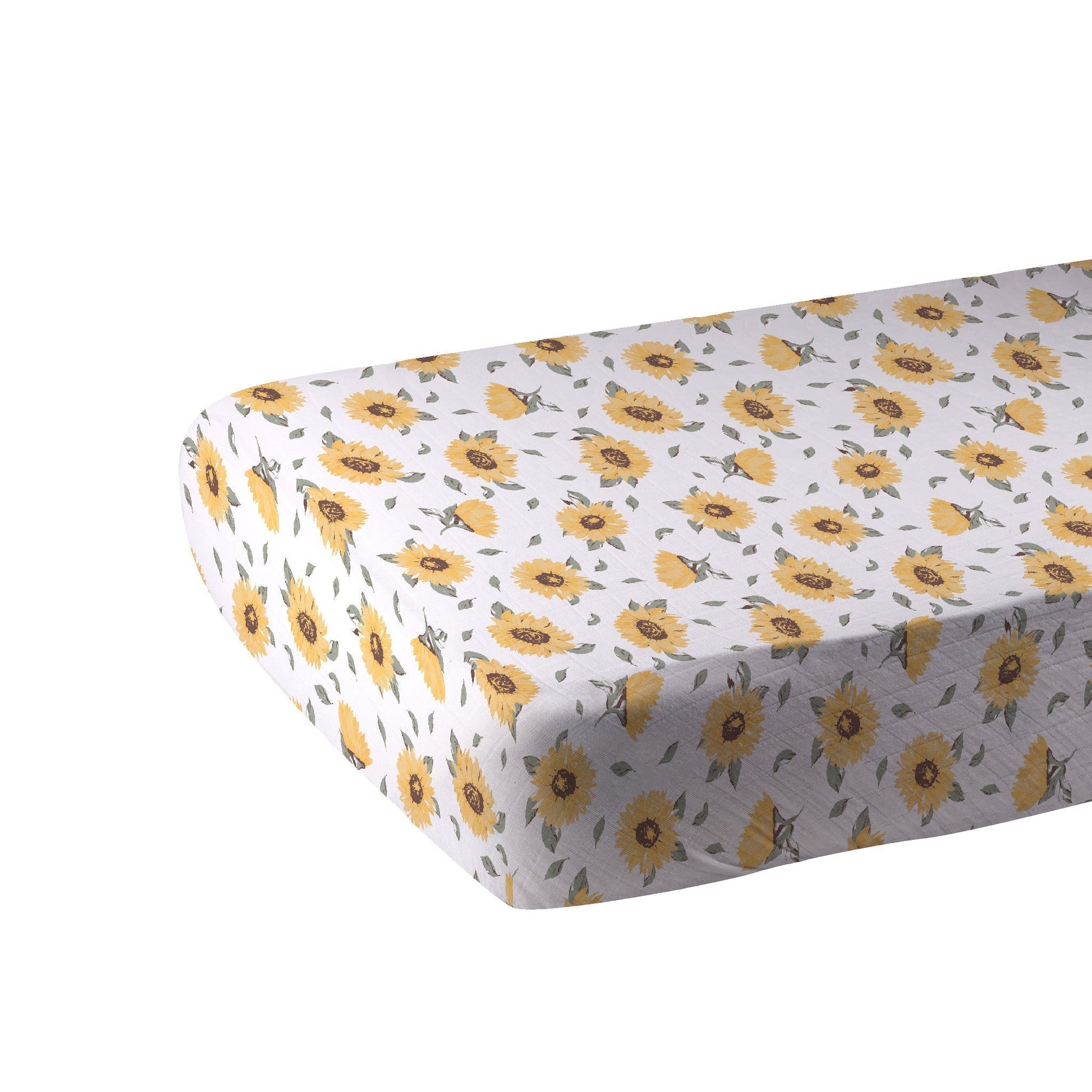 Sunflower Farm Bamboo Muslin Crib Sheet Soft Breathable Comfortable 28 Inch x 52 Inch Newcastle Classics