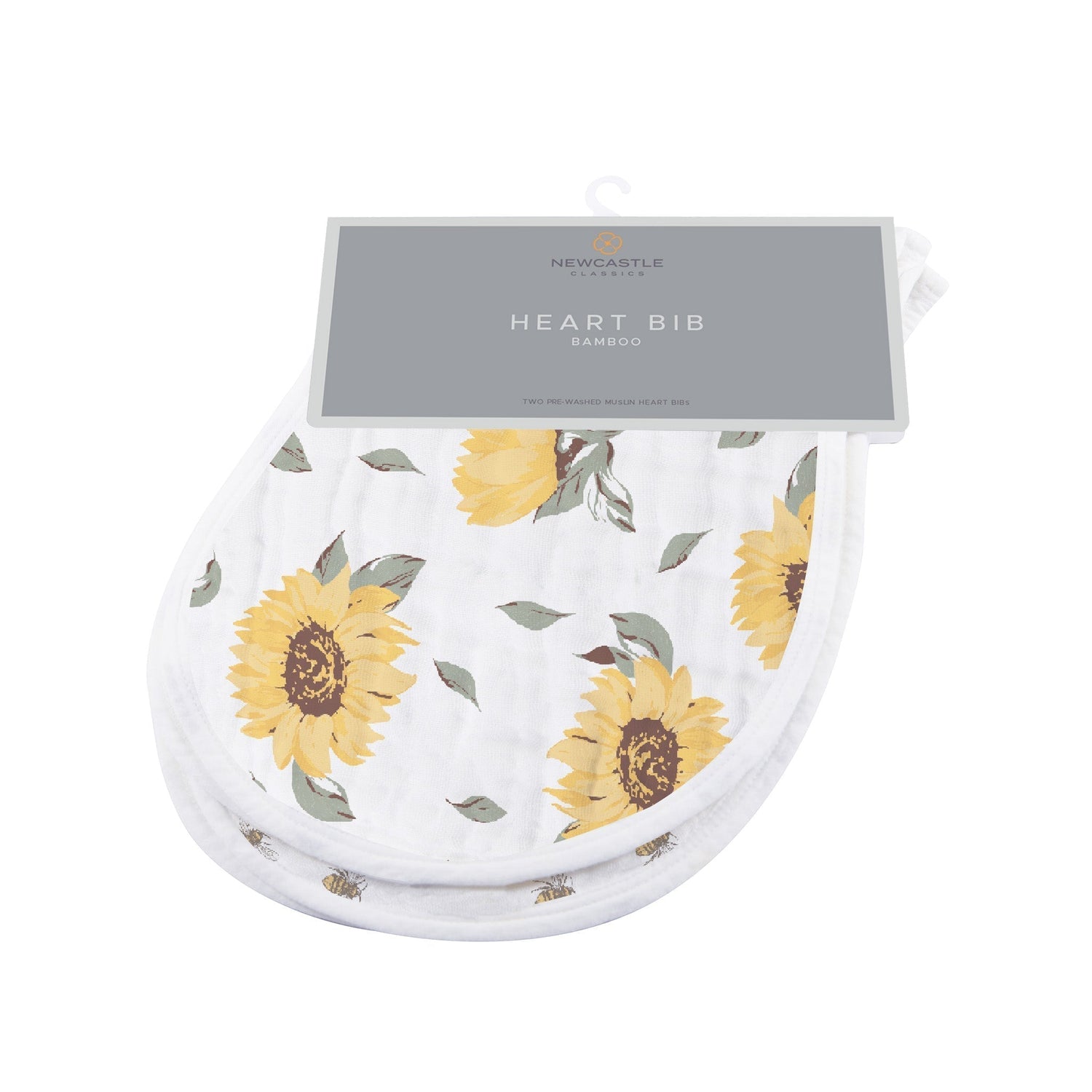 Newcastle Classics Sunrise To Sunset Heart Bibs Soft Bamboo Muslin for Infants and Toddlers - Baby & Toddler > Nursing & Feeding > Bibs Bibs