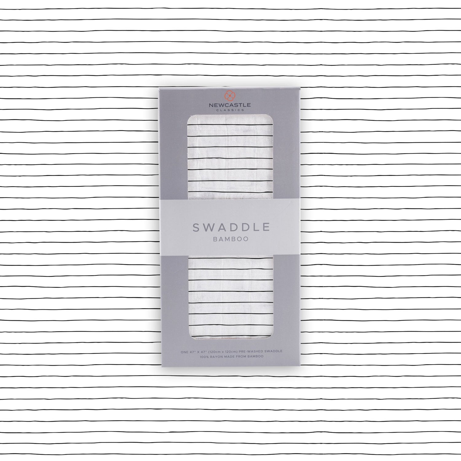 Pencil Stripe Bamboo Swaddle