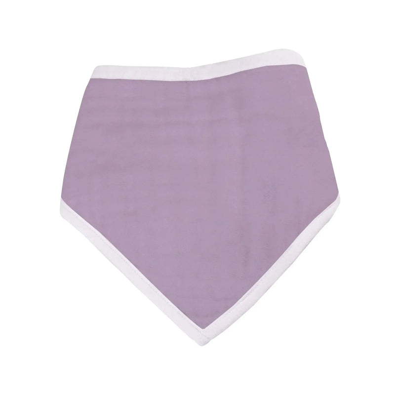 Mountain Meadow Cotton Bandana Bib in soft 100% cotton muslin with snap closures.
