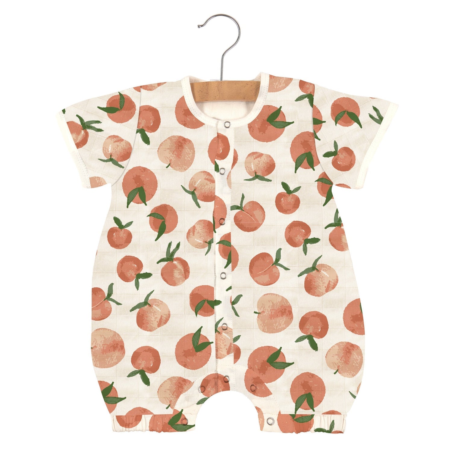 Carnelian Peaches Bamboo Newcastle Mini Romper - Fruit, Baby & Toddler Clothing, Produce, Child, Clothing | Everetts Place