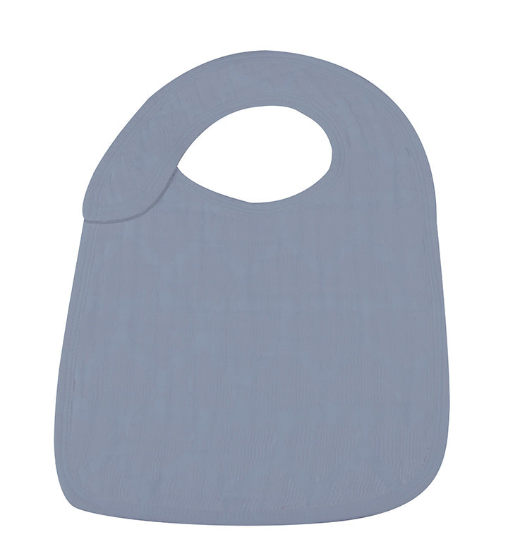 Rough Terrain Cotton Snap Bib in soft natural cotton muslin.