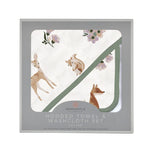 Newcastle Classics Sierra Fox and Deer Cotton Hooded Towel Set with Washcloth for Kids - Baby & Toddler > Baby Bathing Cotton Hooded Towel & Washcloth Set