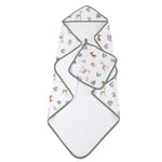 Newcastle Classics Sierra Fox and Deer Cotton Hooded Towel Set with Washcloth for Kids - Baby & Toddler > Baby Bathing Cotton Hooded Towel & Washcloth Set