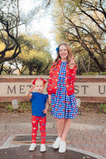 Mila & Rose SMU Red Mustang baby leggings