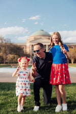 Mila & Rose ® SMU Red Mustang Ruffle Twirl Skort For Girls Spirit Day - Everetts Place Boutique - 