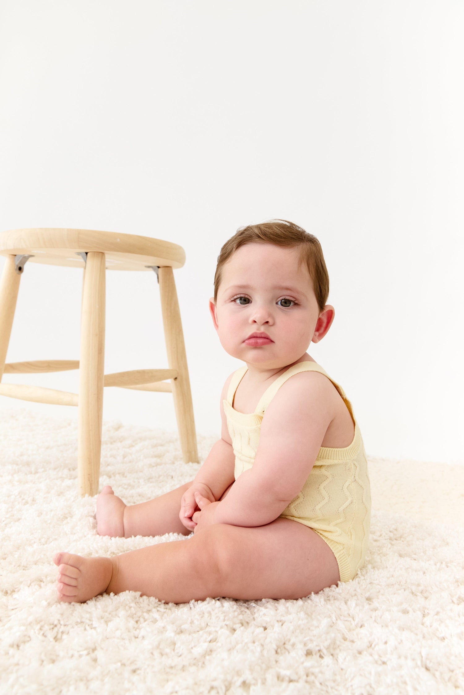KIPP Collection Knit Romper with 3D Zigzag Stitch for Babies