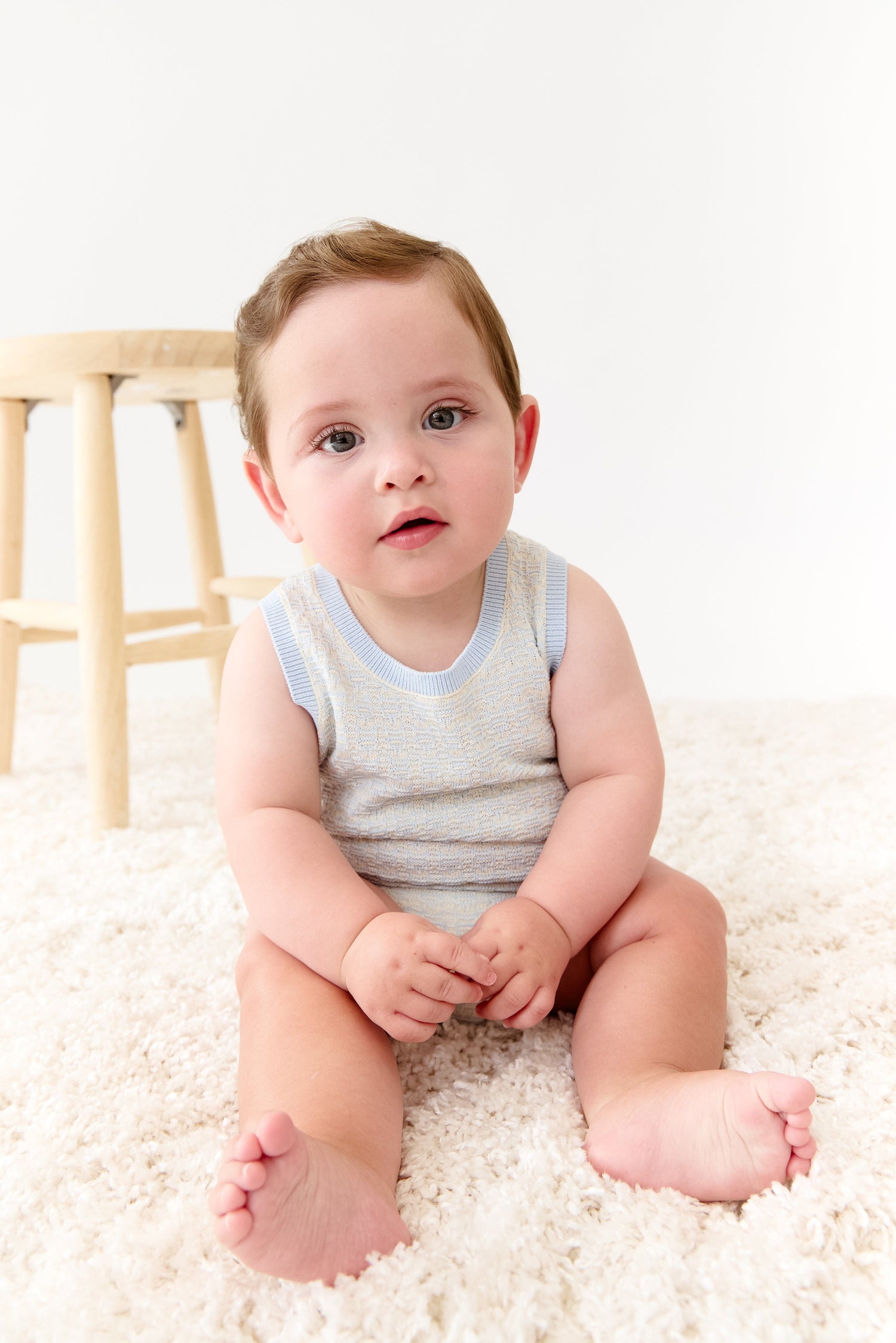 KIPP Collection Toddler Knit Set with Contrast Trim Sleeveless Tank For Toddlers