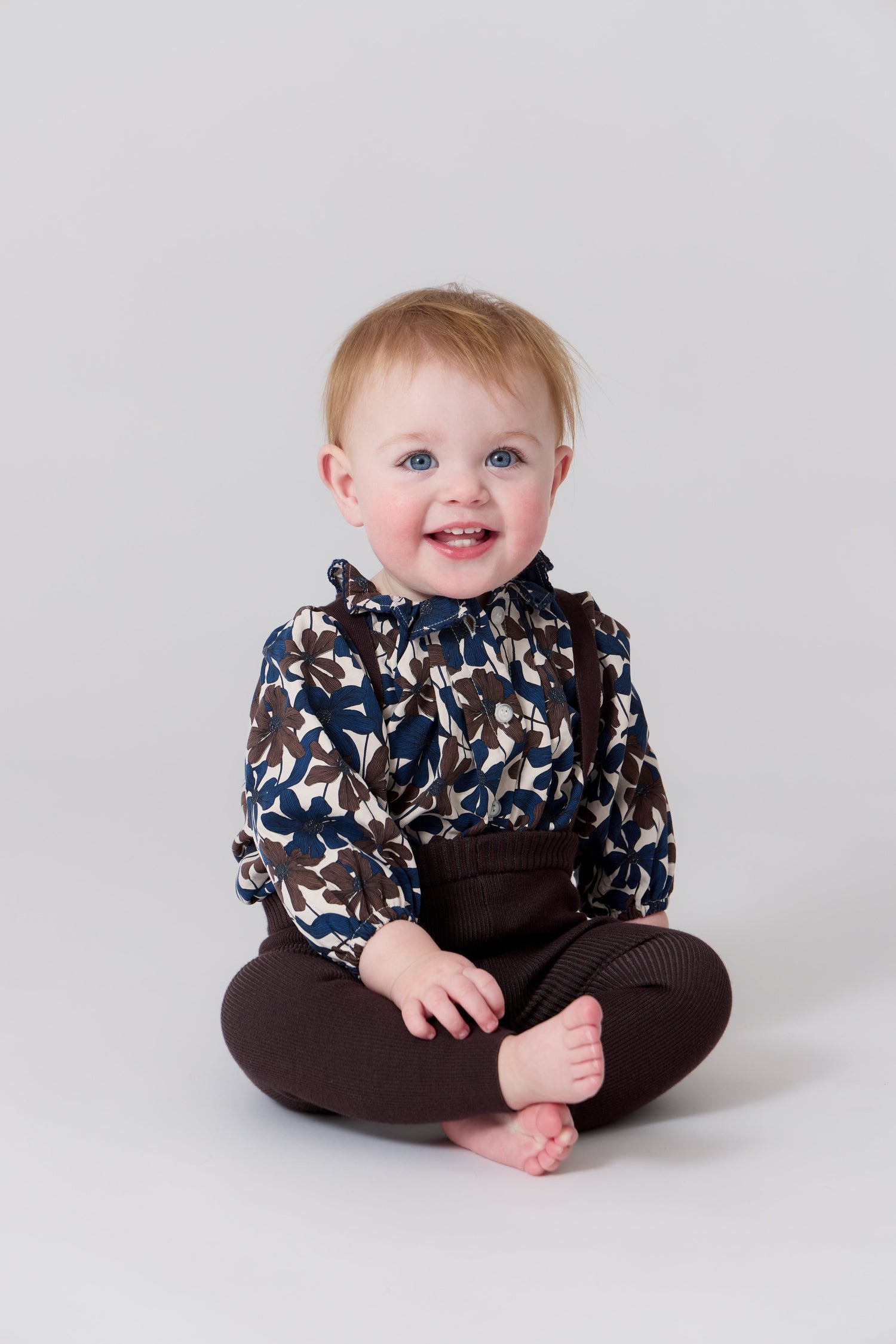 Nola Floral Blouse - Chocolate