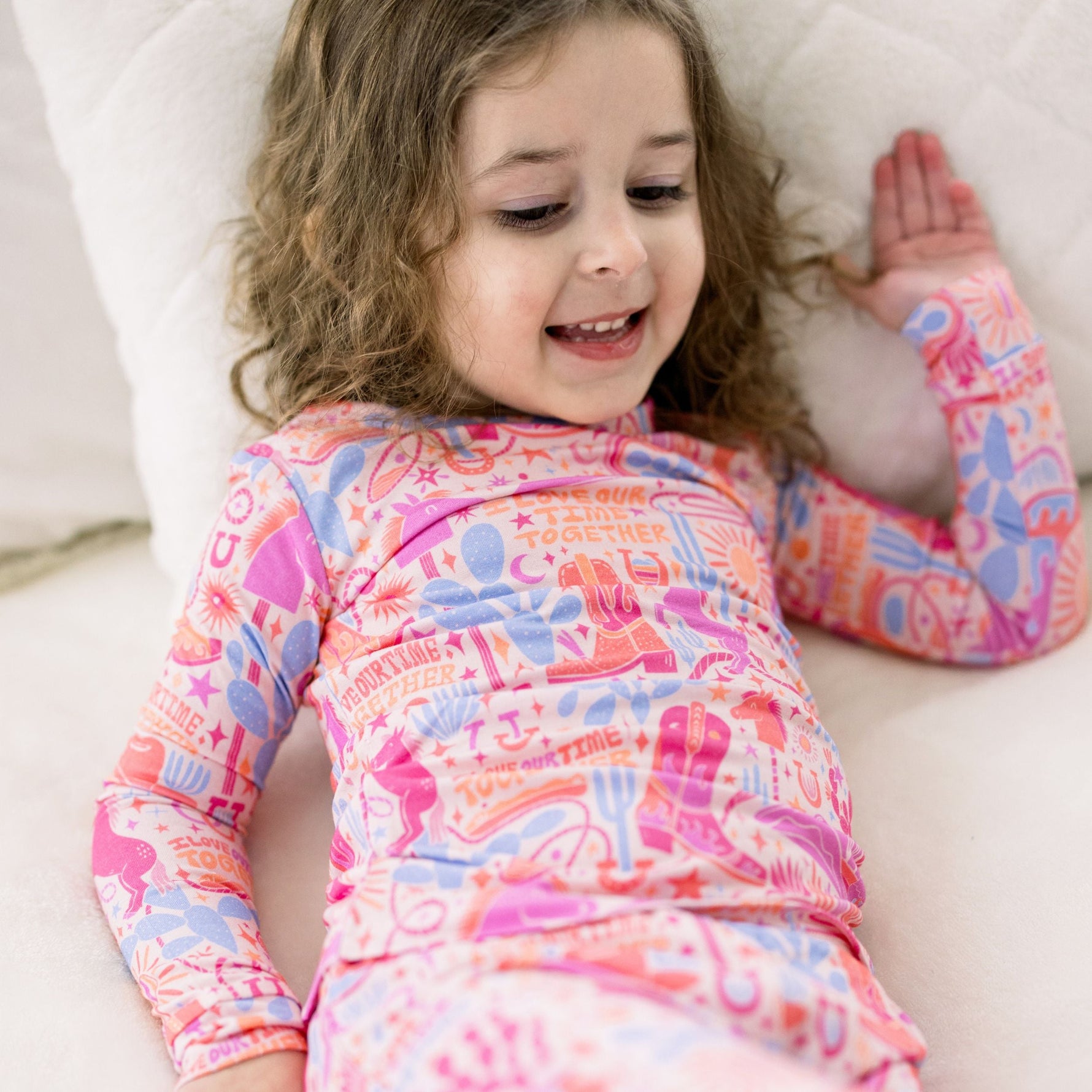 Organic The Second-Skin 2-Piece Long Sleeve Pajama | Saddle Up by Raising Mama at Everetts Place