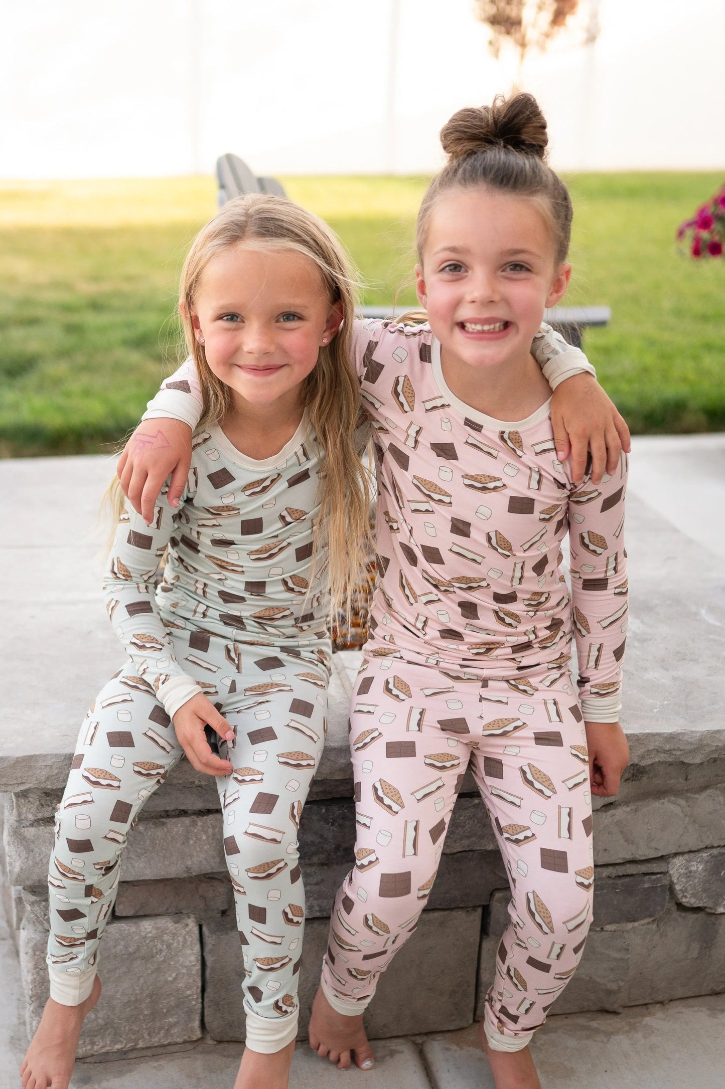 S'more To Love Long Sleeve Pajama Blue Dreamlet Cozy Sleep Dreamlet Everetts Place: Online Boutique
