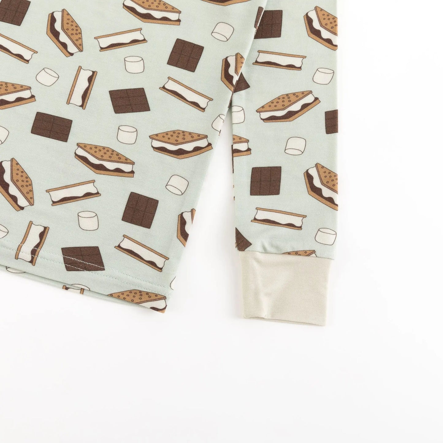 S'more To Love Long Sleeve Pajama Blue Dreamlet Cozy Sleep Dreamlet Everetts Place: Online Boutique