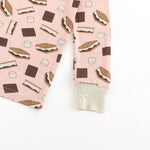 Dreamlet Smore To Love Long Sleeve Pajama Pink Bamboo Fabric - Apparel & Accessories > Clothing > Baby & Toddler Clothing > Baby & Toddler Sleepwear Two Piece PJs