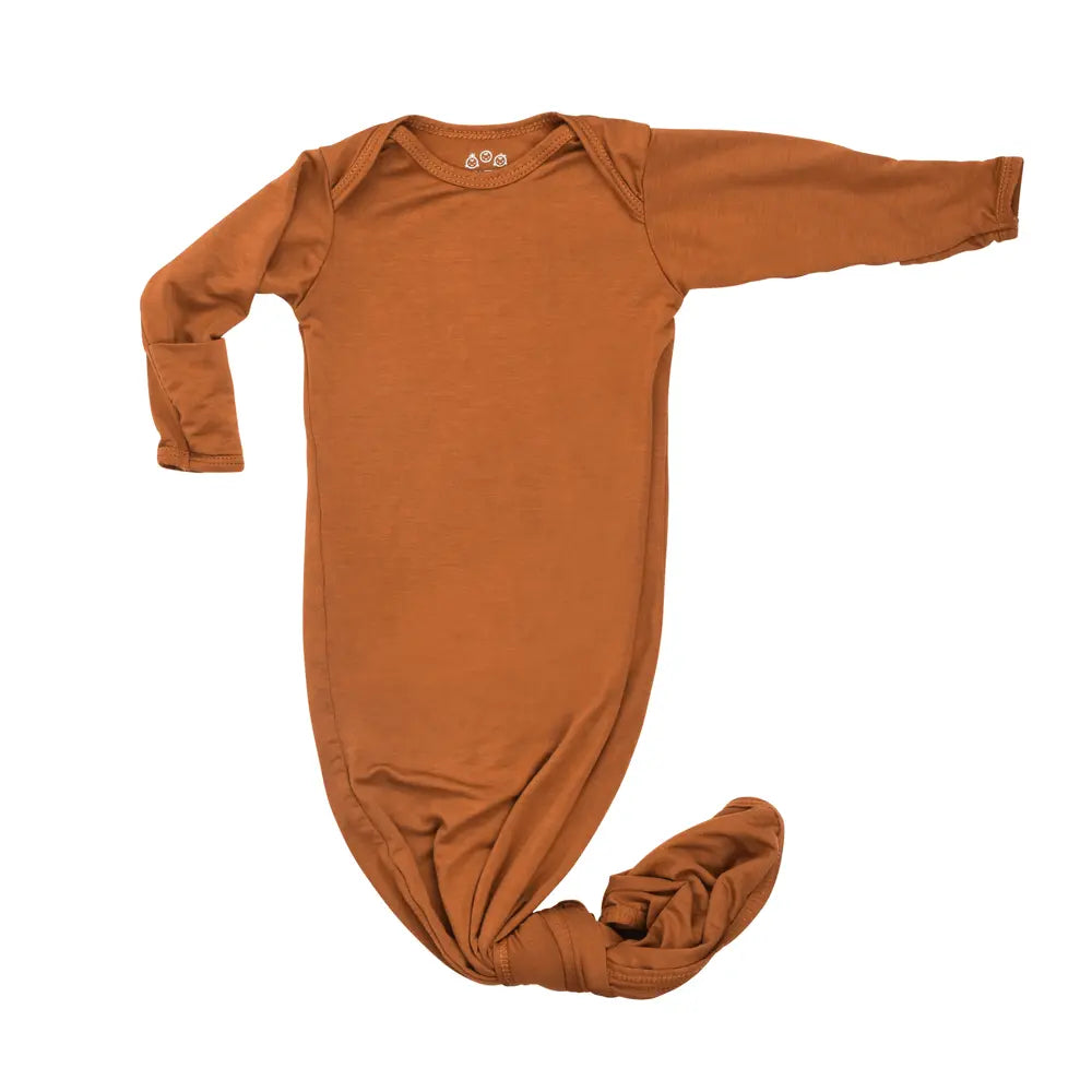 Three Little Tots Saddle Knotted Newborn Baby Gown - 