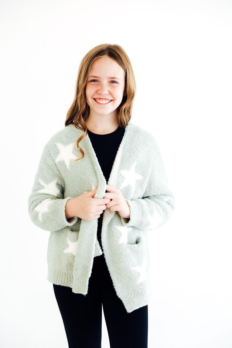 Mila & Rose ® Sage Coconut Star Cozy Cardigan for Everyday Comfort - Everetts Place Boutique - 
